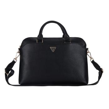 Guess PU Grained Triangle Logo Sleeve 13/14/15&quot; laptop táska, fekete kép
