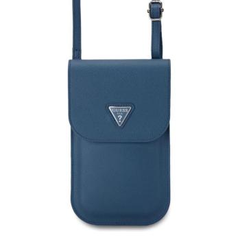 Guess PU Grained Triangle Logo telefon tartó kis táska, kék kép