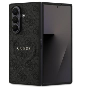 Guess PU Leather 4G Colored Ring Samsung Galaxy Z Fold 7 mágneses kemény hátlap tok, fekete kép