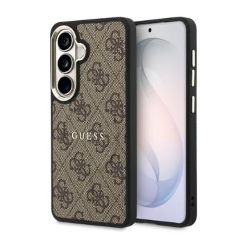 Guess PU Leather 4G Gold Frame Samsung Galaxy S26 mágneses tok, barna kép