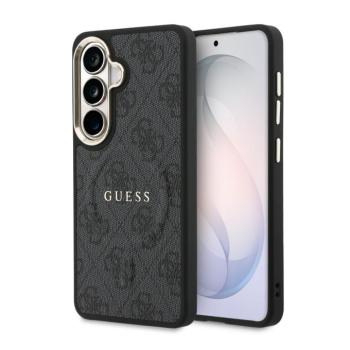 Guess PU Leather 4G Gold Frame Samsung Galaxy S26 mágneses tok, fekete kép