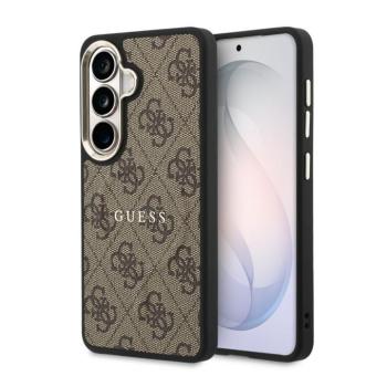 Guess PU Leather 4G Gold Frame Samsung Galaxy S26 Plus mágneses tok, barna kép