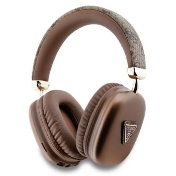 GUESS PU LEATHER 4G TRIANGLE LOGO bluetooth fejhallgató SZTEREO (v5.3, mikrofon, zajszűrő, IPX4 vízálló) BARNA kép