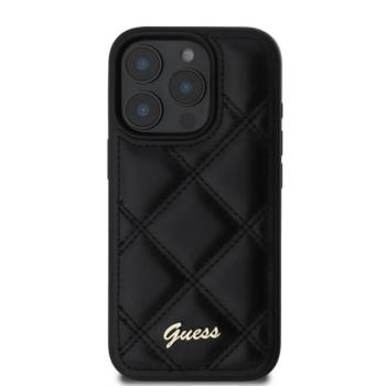 Guess PU Leather Quilted Apple iPhone 16 Pro Max hátlap tok, fekete kép