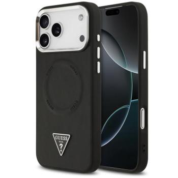 Guess PU Leather Triangle Logo Apple iPhone 17 Pro Max MagSafe hátlap tok, fekete kép