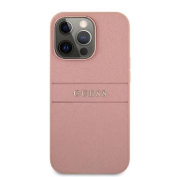 Guess PU Saffiano Apple iPhone 13 Pro Max bőr hátlap tok, rózsaszín kép