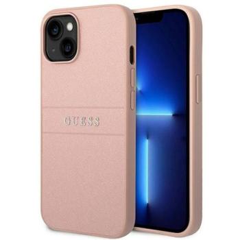 Guess PU Saffiano Apple iPhone 14 Plus bőr hátlap tok, rózsaszín kép