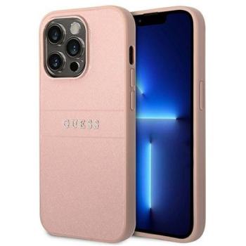 Guess PU Saffiano Apple iPhone 14 Pro bőr hátlap tok, rózsaszín kép