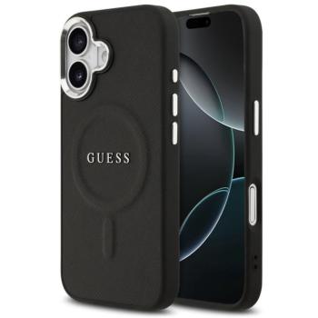Guess PU Saffiano Apple iPhone 17 MagSafe hátlap tok, fekete kép
