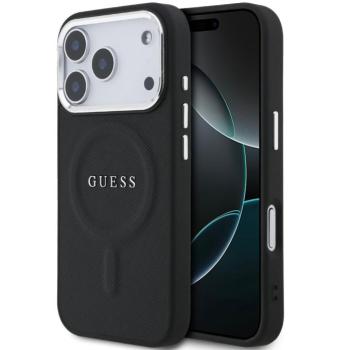 Guess PU Saffiano Apple iPhone 17 Pro MagSafe hátlap tok, fekete kép