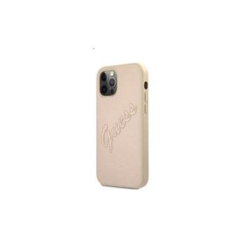 Guess PU Saffiano Vintage Script Apple iPhone 12/12 Pro hátlap tok, arany kép