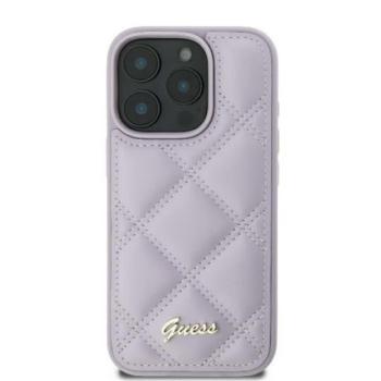 Guess Quiled Metal Logo iPhone 16 kemény hátlap tok, lila GUHCP16SPSQSQSU kép