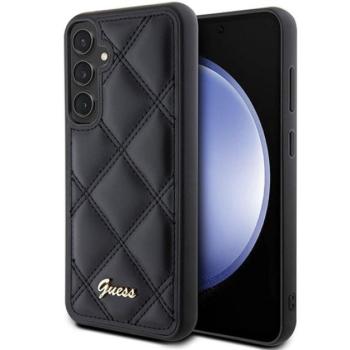 Guess Quilted Metal Logo Samsung GalaxyS23 FE tok, fekete kép