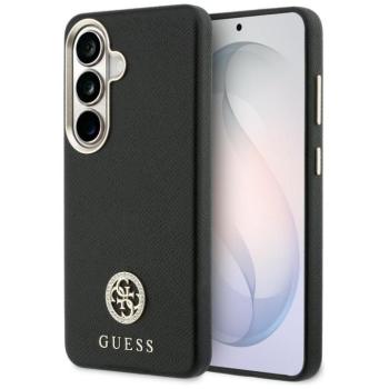 Guess Rhinestone Round Logo Samsung Galaxy S26 mágneses tok, MagSafe, fekete kép