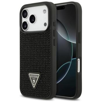 Guess Rhinestone Triangle Apple iPhone 17 Pro hátlap tok, fekete kép