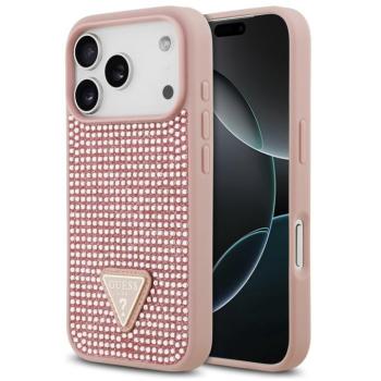 Guess Rhinestone Triangle Apple iPhone 17 Pro hátlap tok, rózsaszín kép
