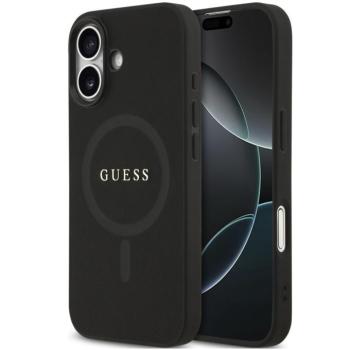 Guess Saffiano Classic Logo Apple iPhone 17 MagSafe tok, fekete kép
