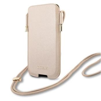 Guess Saffiano GUHCP12MSAPSLG 6,1&quot; telefontartó táska, arany kép