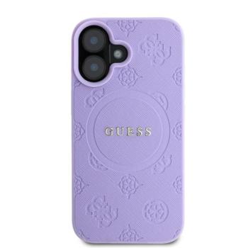 Guess Saffiano Peony Classic Logo Apple iPhone 16 hátlap tok, lila GUHMP16SPSAPSMEU kép