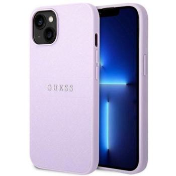 Guess Saffiano Strap Apple iPhone 14 Plus hátlap tok, lila kép