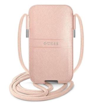 Guess Saffiano Strap GUPHMPSASBPI 6,1&quot; telefontartó táska, rózsaszín kép