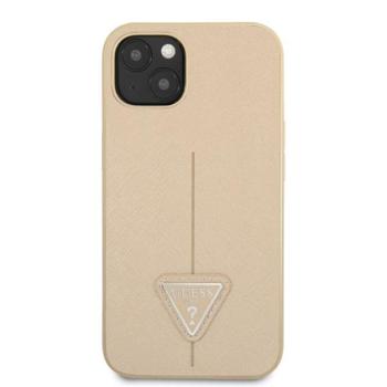 Guess Saffiano Triangle Apple iPhone 13 mini hátlap tok, bézs kép
