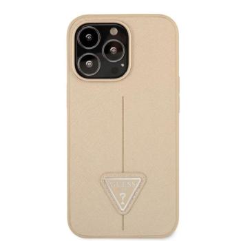 Guess Saffiano Triangle Apple iPhone 13 Pro hátlap tok, bézs kép