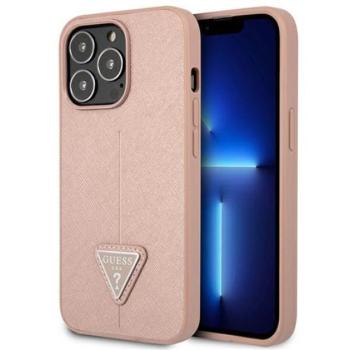 Guess SaffianoTriangle Apple iPhone 14 Pro Max hátlap tok, pink kép