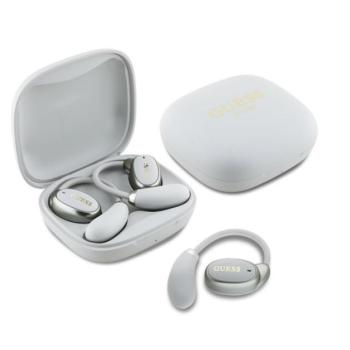 GUESS SATIN CLASSIC LOGO bluetooth fülhallgató SZTEREO (v5.4, TWS, fülre akasztható, mikrofon + töltőtok) BÉZS kép
