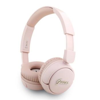 GUESS SCRIPT METAL LOGO bluetooth fejhallgató SZTEREO (v5.3, mikrofon, IPX4 vízálló) RÓZSASZÍN kép