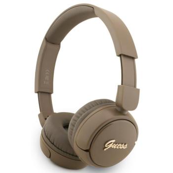 Guess Script Metal Logo Wireless vezeték nélküli fejhallgató, barna kép