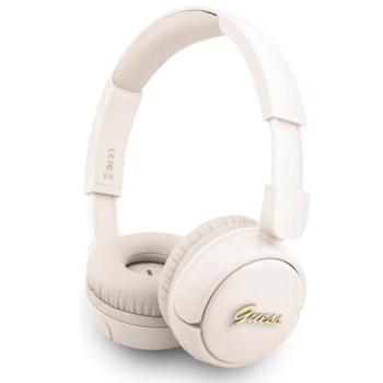Guess Script Metal Logo Wireless vezeték nélküli fejhallgató, bézs kép