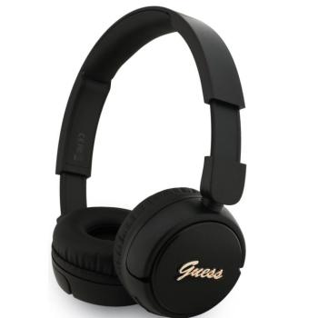 Guess Script Metal Logo Wireless vezeték nélküli fejhallgató, fekete kép