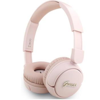 Guess Script Metal Logo Wireless vezeték nélküli fejhallgató, rózsaszín kép