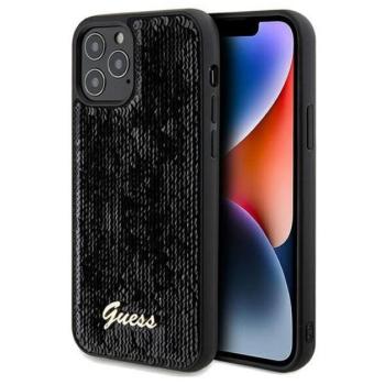Guess Sequin Script Logo iPhone 12/12 Pro tok, fekete kép