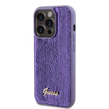 Guess Sequin Script Logo iPhone 14 Pro Max tok, lila kép