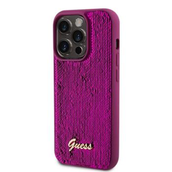 Guess Sequin Script Logo iPhone 14 Pro Max tok, magenta kép