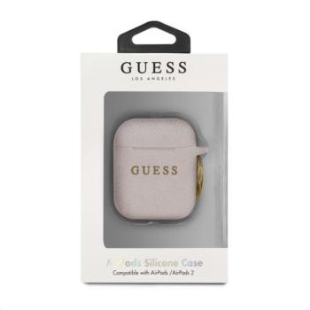 Guess Silicone Apple AirPods 1/2 tok, rózsaszín kép