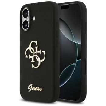 Guess Silicone Big 4G Script Apple iPhone 17 hátlap tok, fekete kép