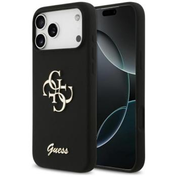 Guess Silicone Big 4G Script Apple iPhone 17 Pro hátlap tok, fekete kép