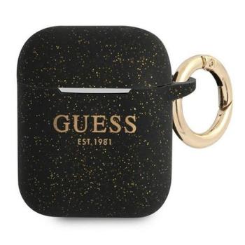 Guess Silicone Glitter Apple AirPods 1/2 tok, fekete kép