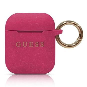 Guess Silicone Glitter Apple AirPods 1/2tok, lila (csillámos) kép
