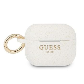 Guess Silicone Glitter Apple AirPods Pro tok, fehér kép