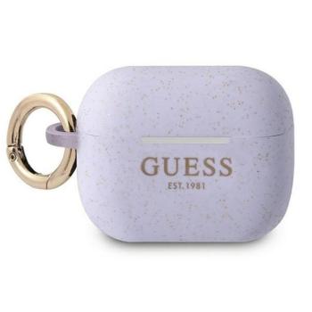 Guess Silicone Glitter Apple AirPods Pro tok, lila kép
