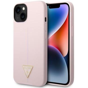 Guess Silicone Triangle Apple iPhone 14 hátlap tok, lila kép