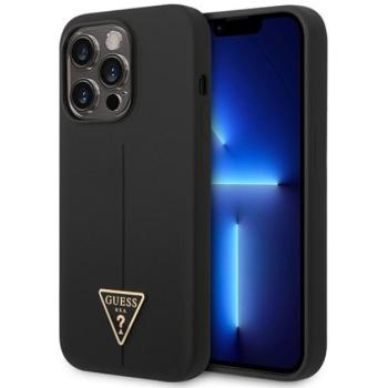 Guess Silicone Triangle Apple iPhone 14 Pro Max hátlap tok, fekete kép