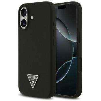 Guess Silicone Triangle Logo Apple iPhone 17 MagSafe hátlap tok, fekete kép