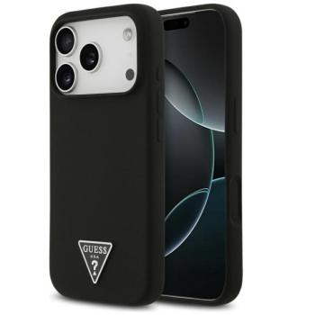 Guess Silicone Triangle Logo Apple iPhone 17 Pro Max MagSafe hátlap tok, fekete kép