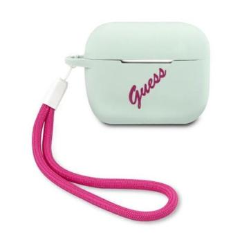 Guess Silicone Vintage Apple AirPods Pro tok, kék (csillámos) kép
