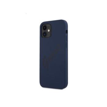 Guess Silicone Vintage Apple iPhone 12 mini hátlap tok, kék kép